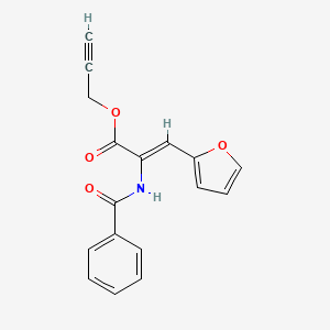 molecular formula C17H13NO4 B5232302 2-propyn-1-yl 2-(benzoylamino)-3-(2-furyl)acrylate 