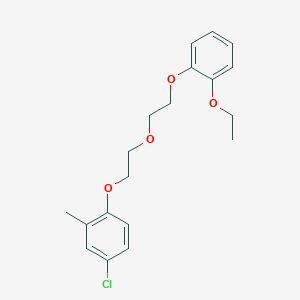 molecular formula C19H23ClO4 B5232313 4-chloro-1-{2-[2-(2-ethoxyphenoxy)ethoxy]ethoxy}-2-methylbenzene 