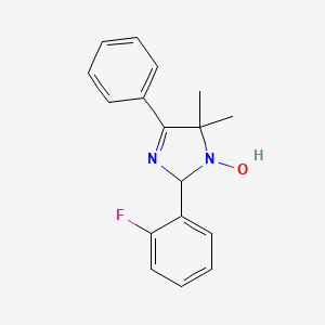 molecular formula C17H17FN2O B5232333 2-(2-fluorophenyl)-5,5-dimethyl-4-phenyl-2,5-dihydro-1H-imidazol-1-ol 