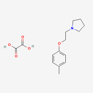 molecular formula C15H21NO5 B5232344 1-[2-(4-methylphenoxy)ethyl]pyrrolidine oxalate 