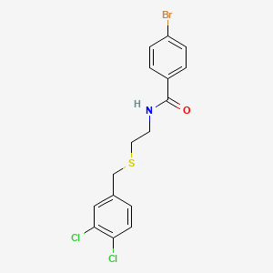 molecular formula C16H14BrCl2NOS B5232377 4-bromo-N-{2-[(3,4-dichlorobenzyl)thio]ethyl}benzamide 