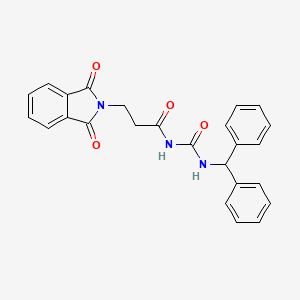 molecular formula C25H21N3O4 B5232400 3-(1,3-dioxo-1,3-dihydro-2H-isoindol-2-yl)-N-{[(diphenylmethyl)amino]carbonyl}propanamide 