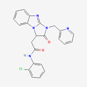molecular formula C23H18ClN5O2 B5232410 N-(2-chlorophenyl)-2-[2-oxo-1-(2-pyridinylmethyl)-2,3-dihydro-1H-imidazo[1,2-a]benzimidazol-3-yl]acetamide 