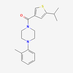molecular formula C19H24N2OS B5232418 1-[(5-isopropyl-3-thienyl)carbonyl]-4-(2-methylphenyl)piperazine 