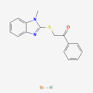 molecular formula C16H15BrN2OS B5232502 2-[(1-methyl-1H-benzimidazol-2-yl)thio]-1-phenylethanone hydrobromide 