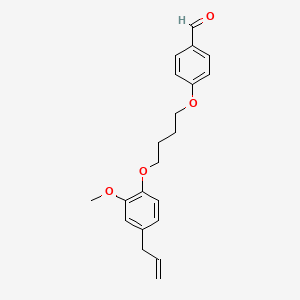 molecular formula C21H24O4 B5232505 4-[4-(4-allyl-2-methoxyphenoxy)butoxy]benzaldehyde 
