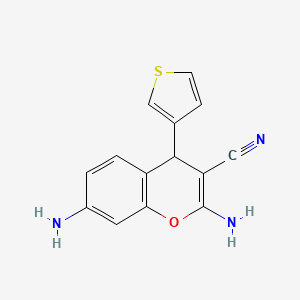 molecular formula C14H11N3OS B5232521 2,7-diamino-4-(3-thienyl)-4H-chromene-3-carbonitrile 