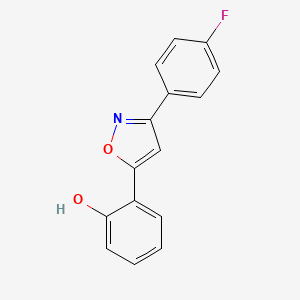 molecular formula C15H10FNO2 B5232541 2-[3-(4-fluorophenyl)-5-isoxazolyl]phenol 