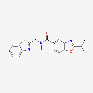 molecular formula C20H19N3O2S B5232555 N-(1,3-benzothiazol-2-ylmethyl)-2-isopropyl-N-methyl-1,3-benzoxazole-5-carboxamide 