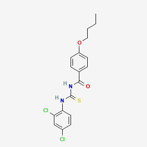 molecular formula C18H18Cl2N2O2S B5232563 4-butoxy-N-{[(2,4-dichlorophenyl)amino]carbonothioyl}benzamide 