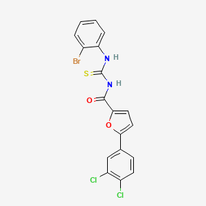 molecular formula C18H11BrCl2N2O2S B5232568 N-{[(2-bromophenyl)amino]carbonothioyl}-5-(3,4-dichlorophenyl)-2-furamide 