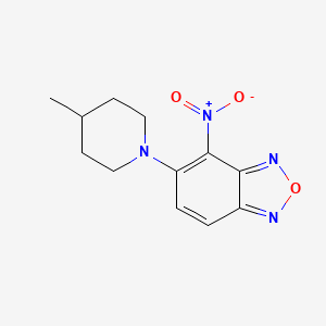 molecular formula C12H14N4O3 B5232598 5-(4-methyl-1-piperidinyl)-4-nitro-2,1,3-benzoxadiazole 