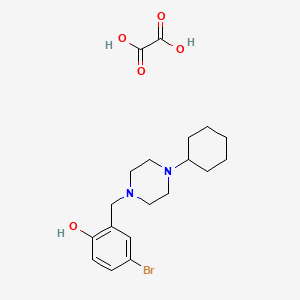 molecular formula C19H27BrN2O5 B5232608 4-bromo-2-[(4-cyclohexyl-1-piperazinyl)methyl]phenol ethanedioate (salt) 