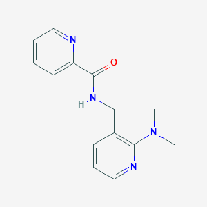 molecular formula C14H16N4O B5232621 N-{[2-(dimethylamino)-3-pyridinyl]methyl}-2-pyridinecarboxamide 
