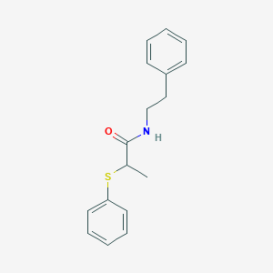 molecular formula C17H19NOS B5232630 N-(2-phenylethyl)-2-(phenylthio)propanamide 