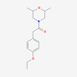 molecular formula C16H23NO3 B5232654 4-[(4-ethoxyphenyl)acetyl]-2,6-dimethylmorpholine 
