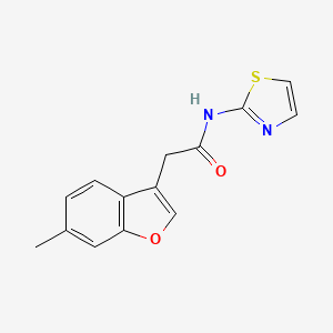 molecular formula C14H12N2O2S B5232674 2-(6-methyl-1-benzofuran-3-yl)-N-1,3-thiazol-2-ylacetamide 