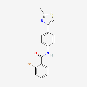 molecular formula C17H13BrN2OS B5232679 2-bromo-N-[4-(2-methyl-1,3-thiazol-4-yl)phenyl]benzamide 