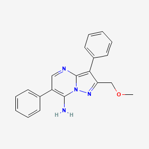 molecular formula C20H18N4O B5232698 2-(methoxymethyl)-3,6-diphenylpyrazolo[1,5-a]pyrimidin-7-amine 