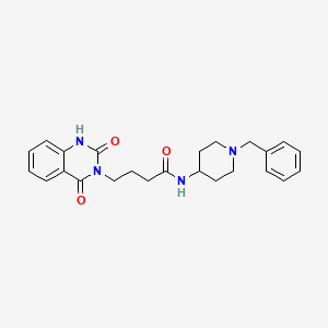 molecular formula C24H28N4O3 B5232715 N-(1-benzyl-4-piperidinyl)-4-(2,4-dioxo-1,4-dihydro-3(2H)-quinazolinyl)butanamide 