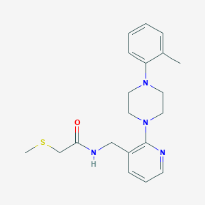 molecular formula C20H26N4OS B5232732 N-({2-[4-(2-methylphenyl)-1-piperazinyl]-3-pyridinyl}methyl)-2-(methylthio)acetamide 