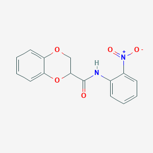 molecular formula C15H12N2O5 B5232757 N-(2-nitrophenyl)-2,3-dihydro-1,4-benzodioxine-2-carboxamide 