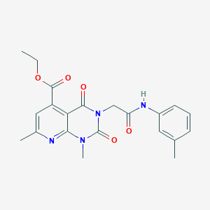 molecular formula C21H22N4O5 B5232764 ethyl 1,7-dimethyl-3-{2-[(3-methylphenyl)amino]-2-oxoethyl}-2,4-dioxo-1,2,3,4-tetrahydropyrido[2,3-d]pyrimidine-5-carboxylate 
