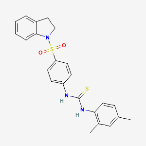 molecular formula C23H23N3O2S2 B5232784 N-[4-(2,3-dihydro-1H-indol-1-ylsulfonyl)phenyl]-N'-(2,4-dimethylphenyl)thiourea 