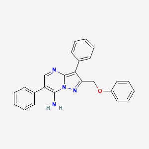 molecular formula C25H20N4O B5232791 2-(phenoxymethyl)-3,6-diphenylpyrazolo[1,5-a]pyrimidin-7-amine 