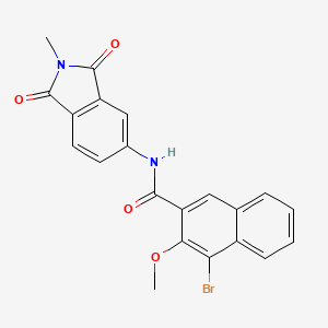 molecular formula C21H15BrN2O4 B5232796 4-bromo-3-methoxy-N-(2-methyl-1,3-dioxo-2,3-dihydro-1H-isoindol-5-yl)-2-naphthamide 