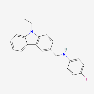 molecular formula C21H19FN2 B5232805 N-[(9-ethyl-9H-carbazol-3-yl)methyl]-4-fluoroaniline 