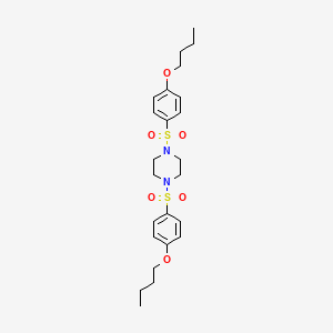 molecular formula C24H34N2O6S2 B5232818 1,4-bis[(4-butoxyphenyl)sulfonyl]piperazine 