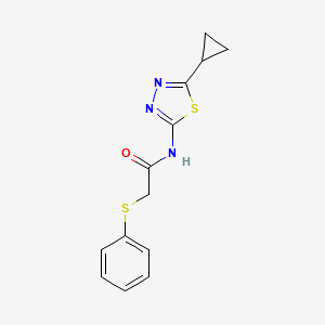 molecular formula C13H13N3OS2 B5232831 N-(5-cyclopropyl-1,3,4-thiadiazol-2-yl)-2-(phenylthio)acetamide 
