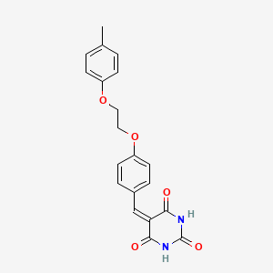 molecular formula C20H18N2O5 B5232834 5-{4-[2-(4-methylphenoxy)ethoxy]benzylidene}-2,4,6(1H,3H,5H)-pyrimidinetrione 
