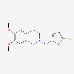 molecular formula C16H18BrNO3 B5232842 2-[(5-bromo-2-furyl)methyl]-6,7-dimethoxy-1,2,3,4-tetrahydroisoquinoline 