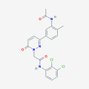molecular formula C21H18Cl2N4O3 B5232880 2-[3-[3-(acetylamino)-4-methylphenyl]-6-oxo-1(6H)-pyridazinyl]-N-(2,3-dichlorophenyl)acetamide 