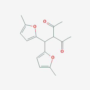 molecular formula C16H18O4 B5232900 3-[bis(5-methyl-2-furyl)methyl]-2,4-pentanedione 