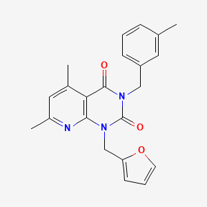 molecular formula C22H21N3O3 B5232943 1-(2-furylmethyl)-5,7-dimethyl-3-(3-methylbenzyl)pyrido[2,3-d]pyrimidine-2,4(1H,3H)-dione 