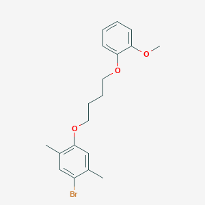 molecular formula C19H23BrO3 B5232958 1-bromo-4-[4-(2-methoxyphenoxy)butoxy]-2,5-dimethylbenzene 