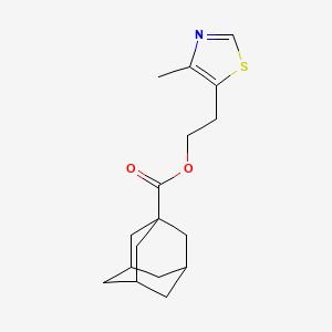 molecular formula C17H23NO2S B5233030 2-(4-methyl-1,3-thiazol-5-yl)ethyl 1-adamantanecarboxylate 