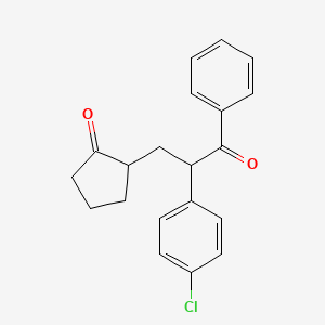 molecular formula C20H19ClO2 B5233058 2-[2-(4-chlorophenyl)-3-oxo-3-phenylpropyl]cyclopentanone 