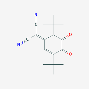 molecular formula C17H20N2O2 B5233091 (3,6-di-tert-butyl-4,5-dioxo-2-cyclohexen-1-ylidene)malononitrile 