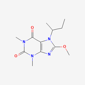 molecular formula C12H18N4O3 B5233102 7-sec-butyl-8-methoxy-1,3-dimethyl-3,7-dihydro-1H-purine-2,6-dione 