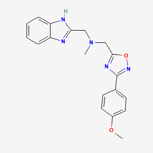 molecular formula C19H19N5O2 B5233182 (1H-benzimidazol-2-ylmethyl){[3-(4-methoxyphenyl)-1,2,4-oxadiazol-5-yl]methyl}methylamine 