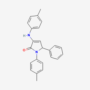 molecular formula C24H22N2O B5233191 1-(4-methylphenyl)-3-[(4-methylphenyl)amino]-5-phenyl-1,5-dihydro-2H-pyrrol-2-one 