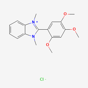 molecular formula C18H21ClN2O3 B5233199 1,3-dimethyl-2-(2,4,5-trimethoxyphenyl)-1H-benzimidazol-3-ium chloride 