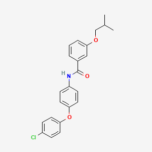 molecular formula C23H22ClNO3 B5233207 N-[4-(4-chlorophenoxy)phenyl]-3-isobutoxybenzamide 