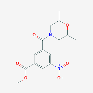 molecular formula C15H18N2O6 B5233220 methyl 3-[(2,6-dimethyl-4-morpholinyl)carbonyl]-5-nitrobenzoate CAS No. 5735-73-9