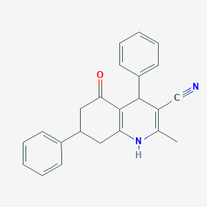 molecular formula C23H20N2O B5233262 2-methyl-5-oxo-4,7-diphenyl-1,4,5,6,7,8-hexahydro-3-quinolinecarbonitrile 