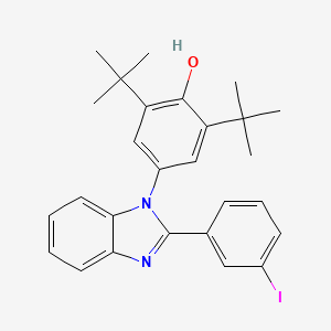 molecular formula C27H29IN2O B5233283 2,6-di-tert-butyl-4-[2-(3-iodophenyl)-1H-benzimidazol-1-yl]phenol 